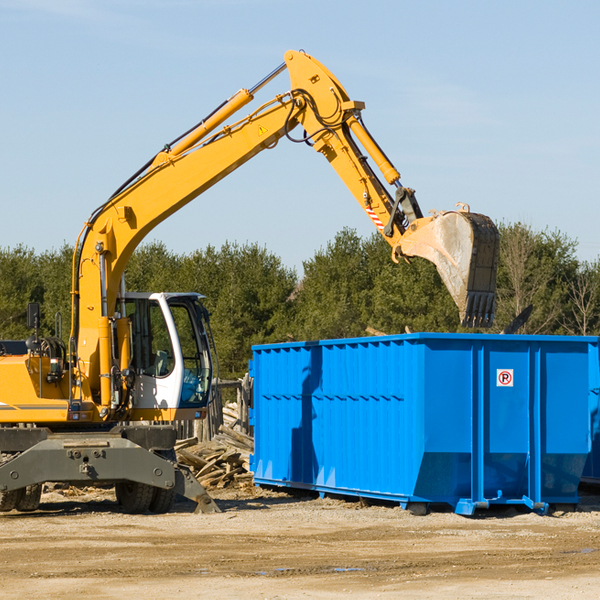 what size residential dumpster rentals are available in Bovard